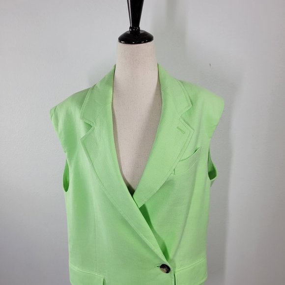 FREE PEOPLE / WTF oversize bright young things vest blazer Sz S NEW - Picture 3 of 10